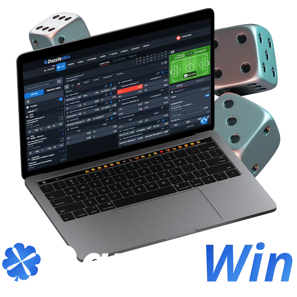 You can start betting in just a few minutes with the DazzleWin website.