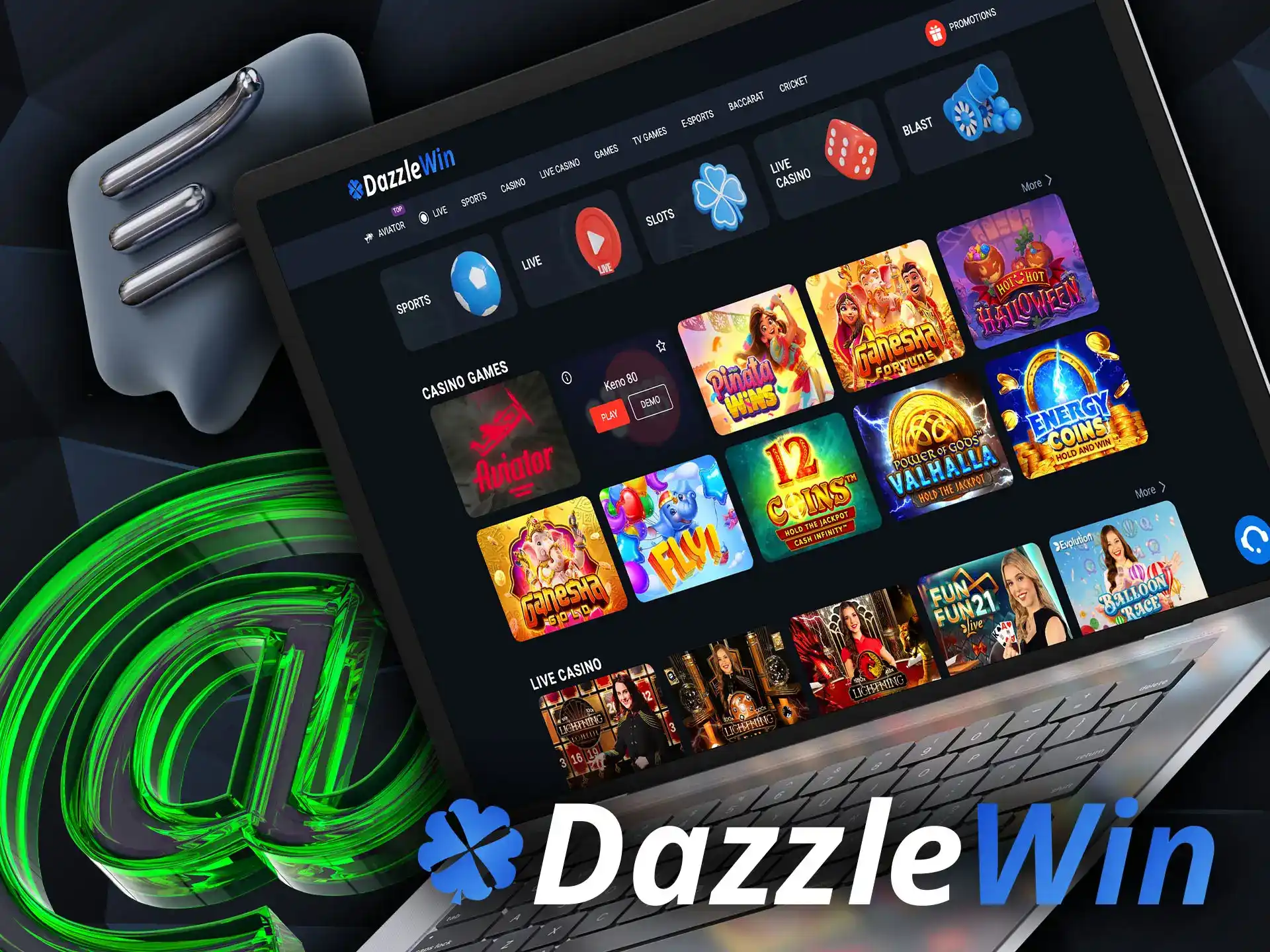 How to contact DazzleWin using email.